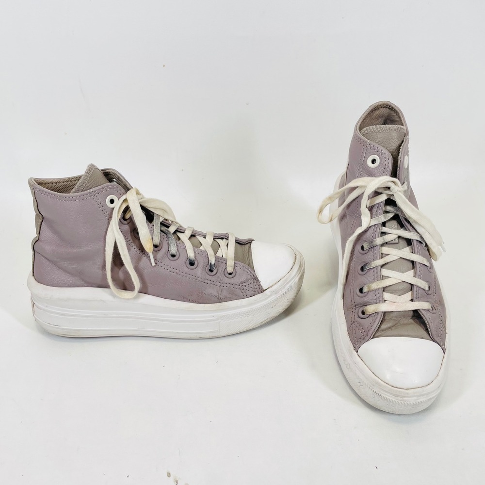 Converse Chuck Taylor All Star Move High Top Leather Platform Purple 573075C 8